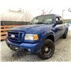Image 1 : 2007 FORD RANGER, BLUE, 259910 KMS, REAR WHEEL DRIVE. - DA57596