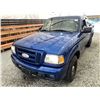 Image 3 : 2007 FORD RANGER, BLUE, 259910 KMS, REAR WHEEL DRIVE. - DA57596