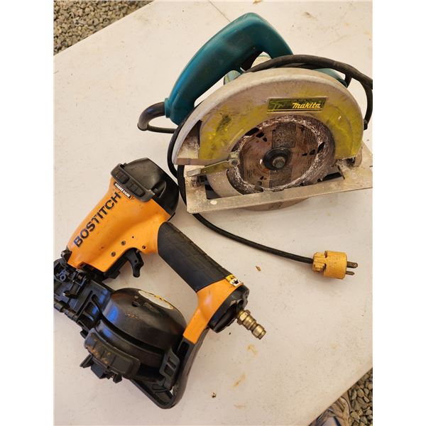 805 -- MAKITA SAW + BOSTITCH NAIL GUN (B)