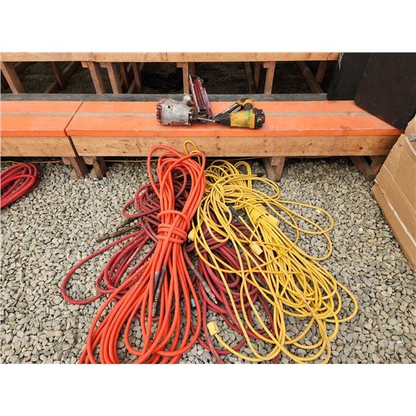 809 -- NAIL GUNS, EXTENSION CORDS + AIR HOSE (A)