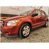 Image 2 : 2008 DODGE CALIBER, ORANGE, 133042 KMS, FRONT WHEEL DRIVE. - J702038