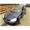 Image 4 : 2008 VW RABBIT, BLUE, 265748 KMS, FRONT WHEEL DRIVE. - B298755