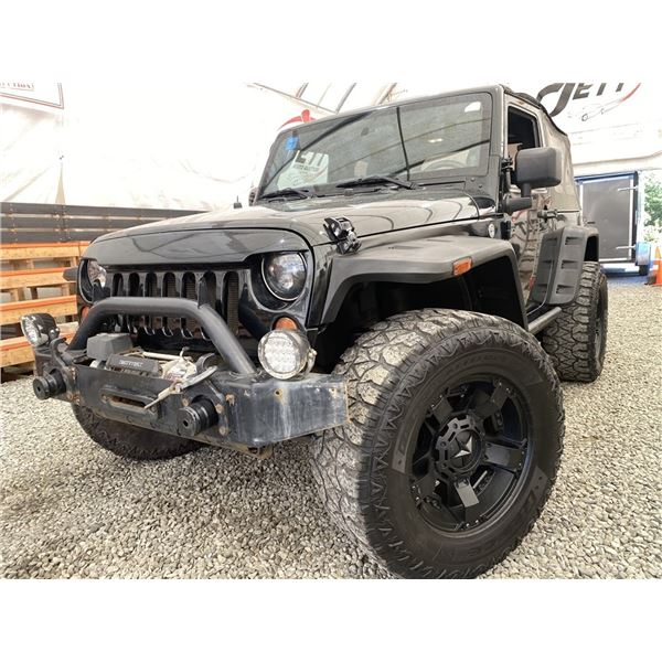 2012 JEEP WRANGLER, BLACK, 178887 KMS, 4X4. - D175131