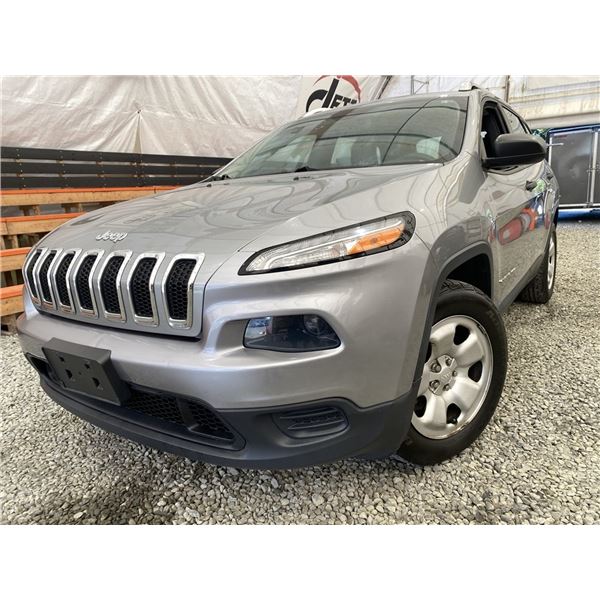 2015 JEEP CHEROKEE, SILVER, 172185 KMS, 4X4. - D698572