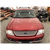 Image 7 : 2003 FORD EXPLORER, RED, 173474 KMS, FOUR WHEEL DRIVE. - DA07980