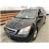 Image 3 : 2006 HONDA ODYSSEY EXL, BLACK, 340918 KMS, FRONT WHEEL DRIVE. - D504250