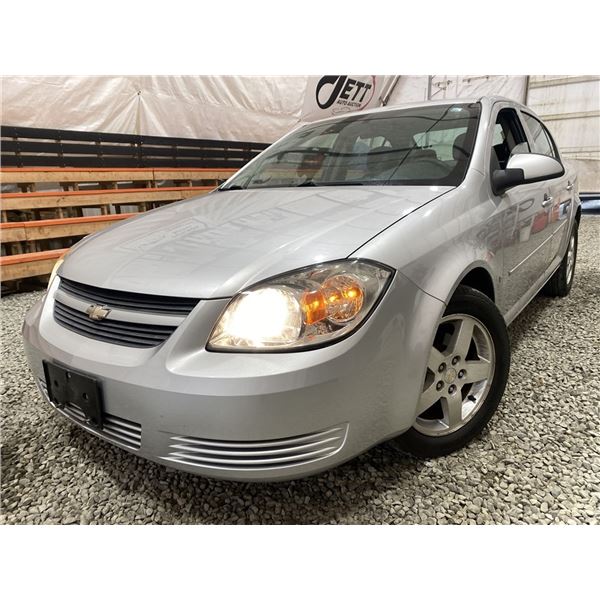 2009 CHEVROLET COBALT, SILVER, 183638 KMS, FRONT WHEEL DRIVE. - D162438