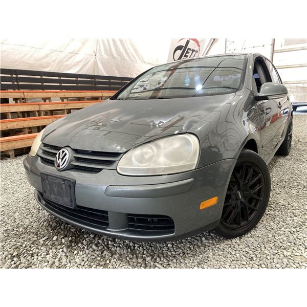 2007 VW RABBIT, GREY, 259380 KMS, FRONT WHEEL DRIVE. - J012555
