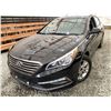 Image 2 : 2016 HYUNDAI SONATA, BLACK, 187601 KMS, FRONT WHEEL DRIVE. - J265142