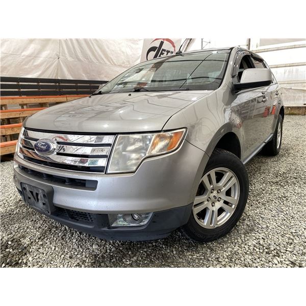 2008 FORD EDGE, SILVER, 176293 KMS, ALL WHEEL DRIVE. - DA12642