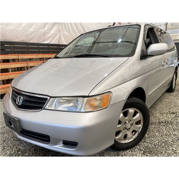 2002 HONDA ODYSSEY, GREY, 236948 KMS, NO RESERVE - D006020