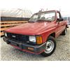 Image 1 : 1986 TOYOTA PICK UP, RED, 265742 KMS, NO RESERVE - D184049