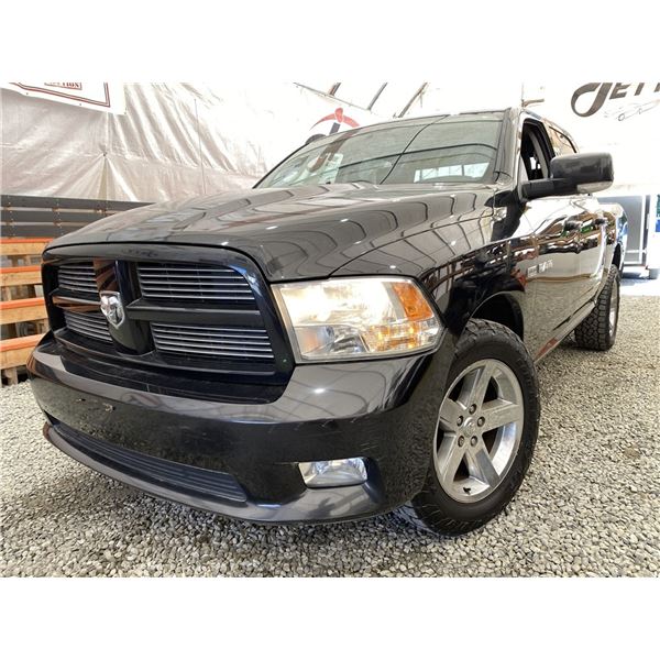 2010 DODGE RAM 1500, NO RESERVE , BLACK, 243859, REPO UNIT, 4X4. - D242967