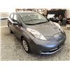 Image 9 : 2016 NISSAN LEAF, GREY, 20724 MILES, NO RESERVE. - D306575