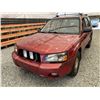 Image 3 : 2003 SUBARU FORESTER, RED, 273023 KMS, ALL WHEEL DRIVE. - B765153