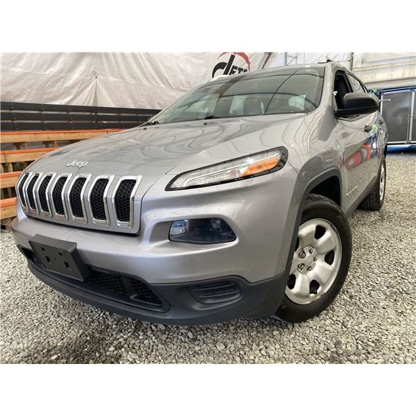 2015 JEEP CHEROKEE, SILVER, 172185 KMS, 4X4. - D698572
