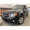Image 1 : 2009 FORD ESCAPE XLG, BLACK, 266256 KMS, FOUR WHEEL DRIVE. - DB07322