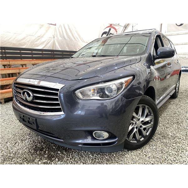 2013 INFINITY JX35, GREY, 169829 KMS, FRONT WHEEL DRIVE. - D352125