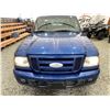 Image 6 : 2007 FORD RANGER, BLUE, 259910 KMS, REAR WHEEL DRIVE. - DA57596