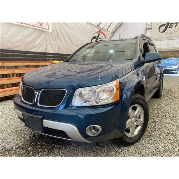 2006 PONTIAC TORRENT, GREEN, 195084 KMS, FRONT WHEEL DRIVE. - D142989
