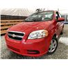 Image 1 : 2011 CHEVY AVEO, RED, 112769 KMS, FRONT WHEEL DRIVE. - B107475