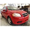 Image 8 : 2011 CHEVY AVEO, RED, 112769 KMS, FRONT WHEEL DRIVE. - B107475