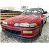 Image 2 : 1993 ACURA INTEGRA, RED, 157363 KMS, FRONT WHEEL DRIVE. - B800102