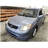 Image 3 : 2003 TOYOTA MATRIX, BLUE, 52821 KMS, FRONT WHEEL DRIVE. - B712387