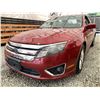 Image 2 : 2010 FORD FUSION, RED, 214458 KMS, FRONT WHEEL DRIVE. NO RESERVE. - D174489