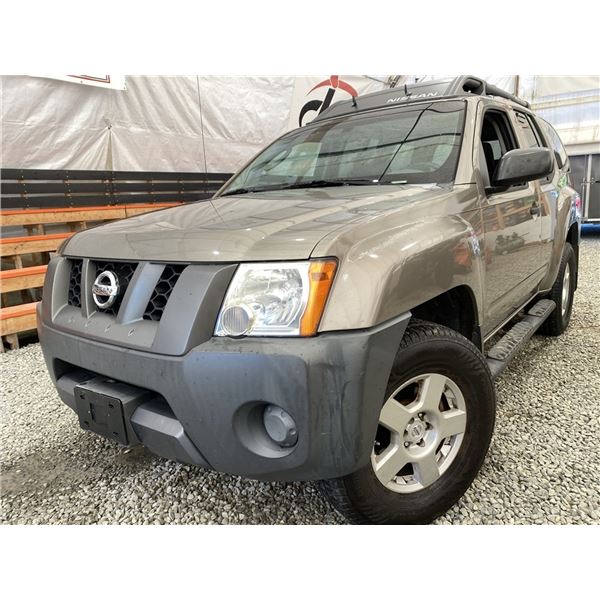 2008 NISSAN XTERRA, BROWN, 150644 MILES, 4X4. NO RESERVE. - D518020