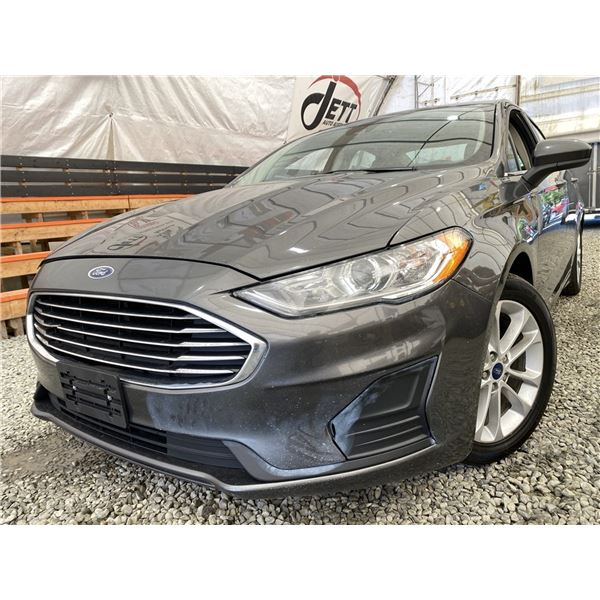 2020 FORD FUSION, GREY, 232619 KMS, FRONT WHEEL DRIVE. - D141758