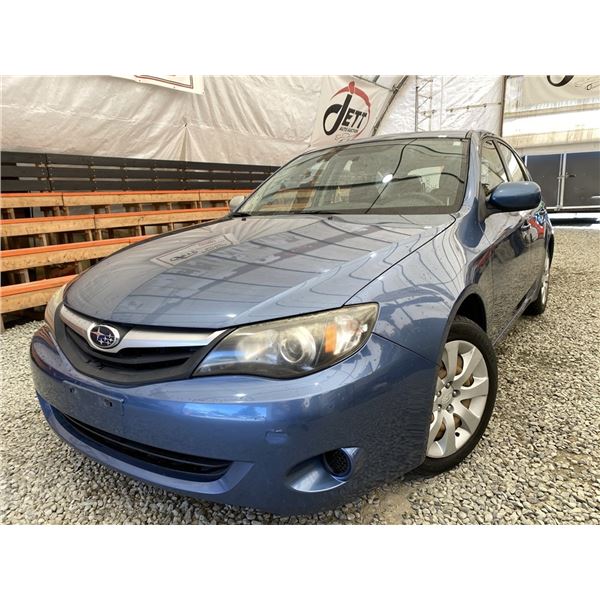 2010 SUBARU IMPREZA, BLUE, 250326 KMS, ALL WHEEL DRIVE. NO RESERVE. - D821284