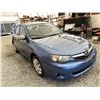 Image 9 : 2010 SUBARU IMPREZA, BLUE, 250326 KMS, ALL WHEEL DRIVE. NO RESERVE. - D821284
