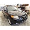 Image 9 : 2007 HYUNDAI SANTA FE GL, BLACK, 267137 KMS, FRONT WHEEL DRIVE. - D009125