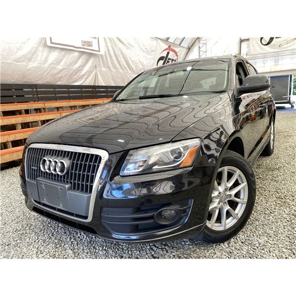 2011 AUDI Q5, BLACK, 278438 KMS, ALL WHEEL DRIVE. NO RESERVE. - P008659