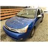 Image 3 : 2010 FORD FOCUS, BLUE, 340291 KMS, FRONT WHEEL DRIVE. - D241632