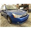 Image 8 : 2010 FORD FOCUS, BLUE, 340291 KMS, FRONT WHEEL DRIVE. - D241632