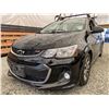 Image 2 : 2018 CHEVROLET SONIC, BLACK, 166177 KMS, FRONT WHEEL DRIVE. - D120104