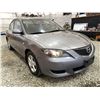 Image 8 : 2005 MAZDA 3, GREY, 261828 KMS, FRONT WHEEL DRIVE. - B346177