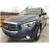 Image 2 : 2013 INFINITY JX35, GREY, 169829 KMS, FRONT WHEEL DRIVE. - D352125