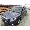 Image 4 : 2013 INFINITY JX35, GREY, 169829 KMS, FRONT WHEEL DRIVE. - D352125