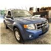 Image 8 : 2009 FORD ESCAPE, BLUE, 210781 KMS, FRONT WHEEL DRIVE. - DC09810