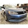 Image 8 : 2016 VW JETTA, BLUE, 236465 KMS, FRONT WHEEL DRIVE. - B261791