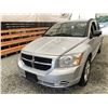 Image 3 : 2007 DODGE CALIBER, SILVER, 218063 KMS, FRONT WHEEL DRIVE. - D517799