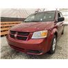 Image 2 : 2010 DODGE GRAND CARAVAN, RED, 138788 KMS, FRONT WHEEL DRIVE. - D487793