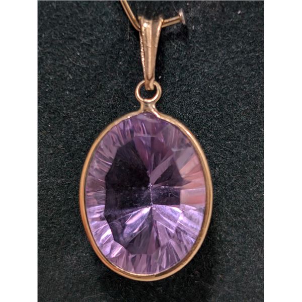 $1270  14K(2.37G),Amethyst(9Ct) Pendant