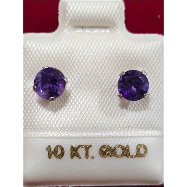 $200  10K,Amethyst(0.90Ct) Earrings