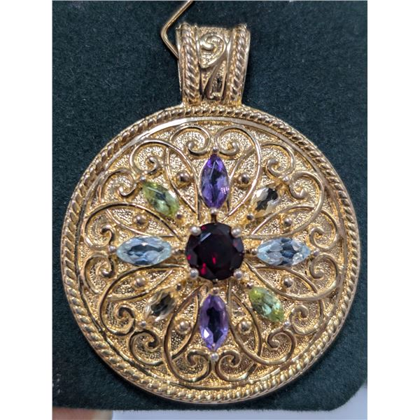 $700  Si(10G),Multi Gemstone Pendant