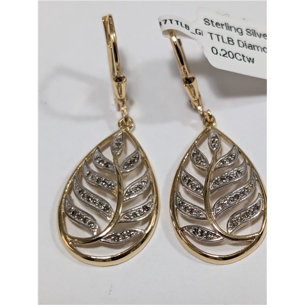 $200  Si(3.41G),Diamond(0.20Ct) Earrings