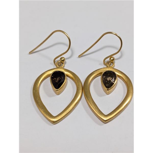 $340  Si(6.80G),Smokey Quartz Earrings